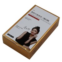 Boîte d'emballage personnalisable en carton blanc avec estampage à chaud doré pour rouges à lèvres, double emplacement, différentes tailles pour l'industrie cosmétique