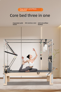Ghế tập Pilates di động chuyên nghiệp bằng gỗ sồi bền chắc, đa chức năng, thiết bị chăm sóc sức khỏe, có thể điều chỉnh độ cao - Product Image 3