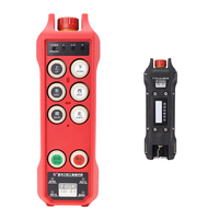Télécommande radio industrielle tri-étanche SF-6SS(UK) rouge à 6 boutons, simple vitesse, IP67 avec verrouillage CE pour pont roulant