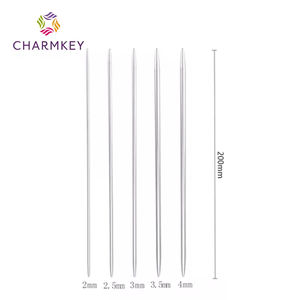 20cm 2-5.0MM Weave Chandail Aiguilles Kit Lisse En Acier Inoxydable Double Pointe Droite Aiguilles À Tricoter pour Chandail DIY Artisanat - Product Image 4