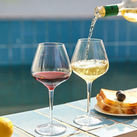 Gobelets à vin écologiques en Tritan 16oz, verres à vin en plastique transparent incassables, compatibles lave-vaisselle, pour les célébrations de mariage