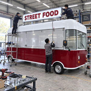 Food Truck 4,8 m en acier inoxydable, style capsule, cuisine mobile extérieure avec compartiments isolés - Product Image 4