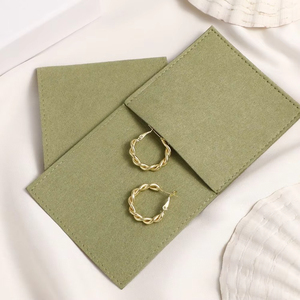 Jewelry Pouch Bag, High Quality Microfiber Jewelry Envelope Pouch Earrings Necklace Bracelet packing Pouch With Logo - Product Image 2
