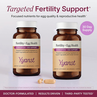 Hochwertige Private-Label-Kapseln mit CoQ10, Vitamin D und FLOATE zur Unterstützung der Eizellenqualität und der Eierstockfunktion.