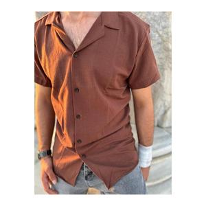 Camicia marrone seersucker