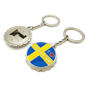 Mexico Lưu Niệm Tùy Chỉnh UV In Thân Thiện Với Môi Kim Loại Bia Cap Hình Mở Chai <span class=keywords><strong>Keychain</strong></span> Với Đường Hộp Sọ Thiết Kế - Product Image 4