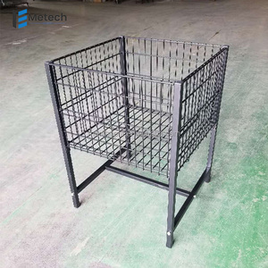 Sử dụng bán lẻ kim loại lưu trữ giỏ với dây bảng quảng cáo cho cửa hàng hiển thị - Product Image 5