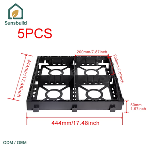 Système de stabilisation du sol en grille de pavage en plastique noir Sunsbuild pour allées en gravier, routes et aménagement paysager extérieur - Product Image 2