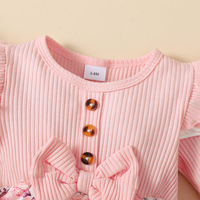 Combinaison florale pour bébé fille, style INS, manches volantées, body en coton tricoté doux, pour tout-petits, utilisation été/hiver