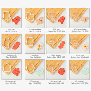 3D Santa Deer Snowflake formine per biscotti in plastica stampo per biscotti fondente timbri acrilici per biscotti <span class=keywords><strong>di</strong></span> natale per la cottura - Product Image 6