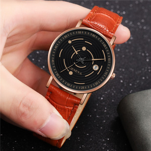 Venta al por mayor cuero de la Pu de moda relojes hombres calendario simple <span class=keywords><strong>Ginebra</strong></span> relojes - Product Image 4