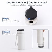 Thermos en acier inoxydable de 1000 ml à isolation sous vide avec conservation de la chaleur pendant 12 à 24 heures, grande capacité pour les voyages