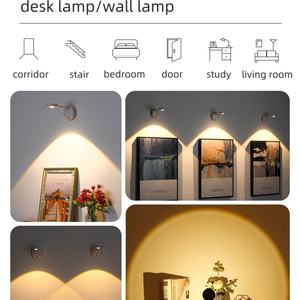 Nueva Lámpara de Pared Interior Recargable Sin Cables con Control Remoto, Luz LED Inteligente con Sensor de Movimiento Corporal - Product Image 5