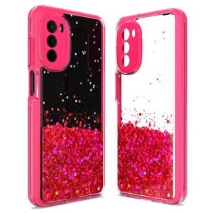 Lujosa funda anticaída para teléfono móvil, carcasa de TPU de Color con capa de purpurina epoxi para <span class=keywords><strong>Motorola</strong></span> G42 G52 G82 5G - Product Image 1