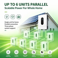 Onduleur solaire monophasé 120V 12000W 48V hybride parallèle 120V 60Hz pour alimentation de secours hors réseau et raccordée au réseau pour toute la maison