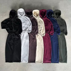 अनुकूलित 500 जीएसएम कपास बैगी फ्लेक्स ओवरसाइज हूडी जॉगर ने सर्दियों की उच्च गुणवत्ता वाले पुरुषों के लिए 2 टुकड़ा स्वेटसूट ट्रैकसूट - Product Image 1