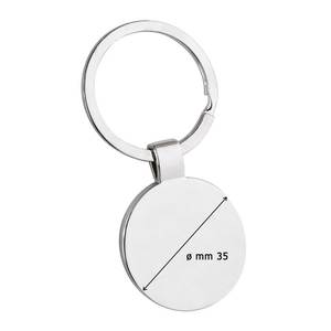 Porte-clés personnalisé en cuir et métal d'Italie, logo personnalisable, porte-clés d'entreprise - Product Image 3