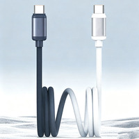 Cable de Carga Magnético USB C con Trenzado de Nailon, 60W, Diseño Degradado de Dos Tonos, Almacenamiento, Sincronización Rápida de Datos, Escáner de Código de Barras para Computadora