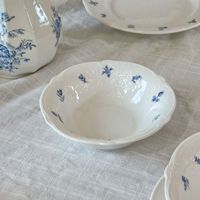 Vaisselle en céramique Relief européen Fleur blanche Bol en céramique Assiette Tasse à café avec soucoupe pour la maison