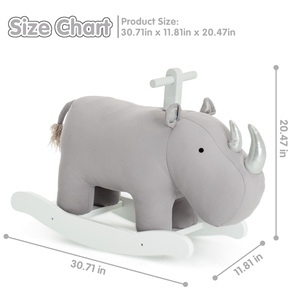 <span class=keywords><strong>Cheval</strong></span> à <span class=keywords><strong>bascule</strong></span> Rhinocéros, jouet pour garçon, cadeau, sécurité, anti-basculement, jouet d'équilibre, directement de l'usine - Product Image 6