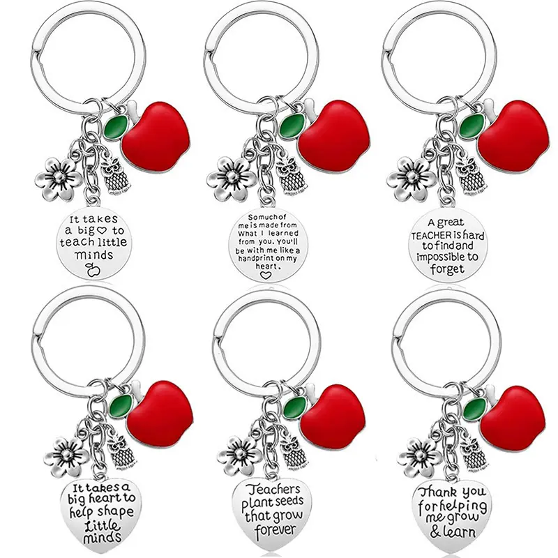 Porte-clés personnalisé en gros Porte-clés de la fête des enseignants de Noël
