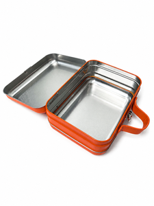 Suitcase Shape Tin <b>Box</b> With Latch Lock Food Grade <b>Metal</b> Suitcase Tin Container Custom Printed Gift Packaging Tin Case - Product Image 3