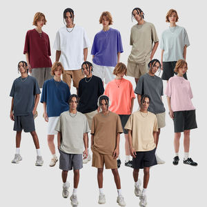 T-shirts unisexes en gros 230 GSM pour hommes, style streetwear hip-hop, 100 % coton, vierges, personnalisables avec logo, coupe oversize, vente chaude - Product Image 1