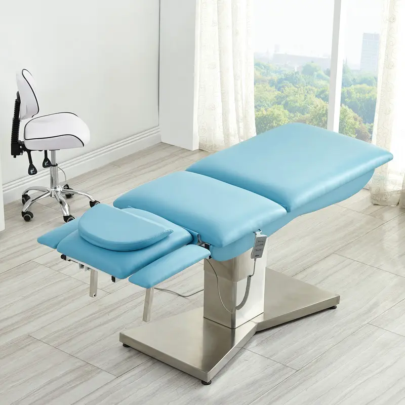 Moderna pelle blu reclinabile massaggio elettrico spa bed salon equipment mobili lash beauty facial bed