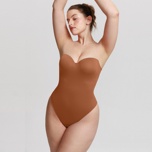 Hexin One-Piece Underwire Strapless Cups Thong <strong>Bodysuit</strong> Shapewear Slimming <strong>Body</strong> <strong>Shaper</strong> Shapewear <strong>Bodysuit</strong> for Women - Product Image 5