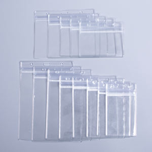 ป้ายบัตรประจำตัวกันน้ำแบบปิดผนึกโปร่งใสแนวตั้งสายคล้องแขนการ์ดพีวีซีพร้อมที่ใส่บัตรประชาชน - Product Image 4