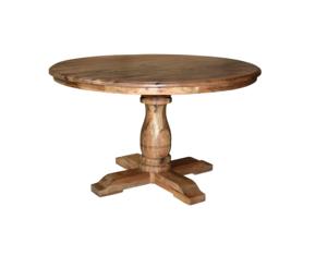 Nouvelle table à manger ronde classique en bois massif durable, 6 places, imperméable, pour la salle à manger à domicile, les restaurants et les cafés - Product Image 1