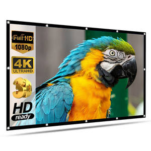 <span class=keywords><strong>Écran</strong></span> de projection portable de 60 pouces HD 16:9 <span class=keywords><strong>écran</strong></span> de Projection vidéo sans cadre <span class=keywords><strong>pliable</strong></span> fixé au mur pour les films de bureau de cinéma maison - Product Image 1