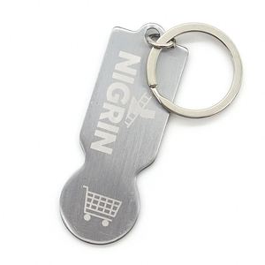 Laser Logo <b>Keychain</b> Germany Company Advertising Gifts Supermarket Shopping Cart Token Remover <b>Keychain</b> - Product Image 1