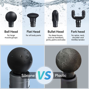 ที่มีคุณภาพสูงโลหะบริสุทธิ์ร่างกายลึกผ่อนคลายกล้ามเนื้อซิลิโคนนวดหัวปืนเครื่องนวด - Product Image 6