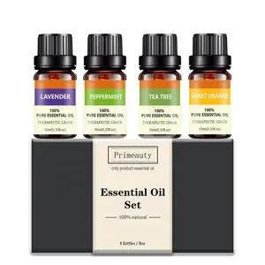 Groothandel Hotel Kopen Hoge Kwaliteit Essentiële Olie 4 Stuks Maat Geschenkdozen 10Ml Grapefruit Oranje Bergamot Pure Essentiële Olie set