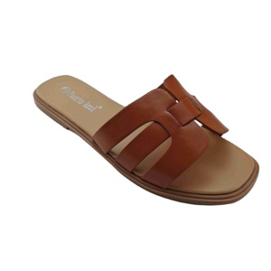 <strong>Women's</strong> Leather Flat Slide Sandals Cutout H-band <strong>Slip</strong>-<strong>on</strong> Slippers Black Brown Casual Summer Beach Daily Walking <strong>Shoes</strong> for <strong>Women</strong> - Product Image 6