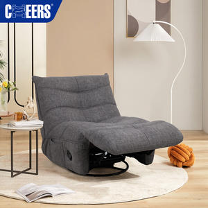 Manwah cheers ถุงถั่วผ้าสีเทาเก้าอี้โยกหมุนได้สำหรับห้องนั่งเล่นเฟอร์นิเจอร์โซฟาเดี่ยว - Product Image 5
