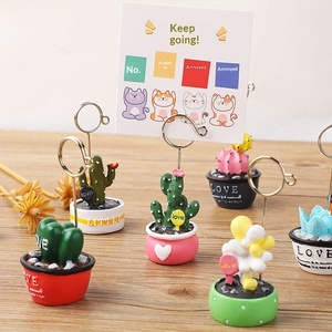Support décoratif de bureau DIY en résine, mignon <span class=keywords><strong>et</strong></span> petit, en forme de succulente, pour messages/photos/cartes de visite, pour Pâques, mariage, maison - Product Image 2
