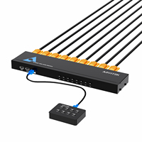 Commutateur KVM VGA 801UK-L 1601UK-CH avec câbles, commutateur USB VGA pour 8 ordinateurs partageant 1 moniteur et 3 périphériques USB, 1920*1440