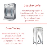 Ligne de production automatique de pain industrielle |   Ensemble complet d'équipements de boulangerie avec pétrin spirale, diviseur de pâte, mouldeuse et four rotatif