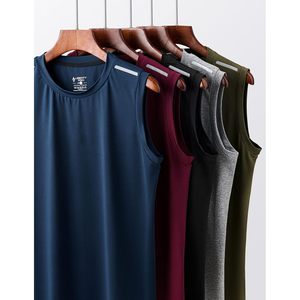 FOXA Lot de 5 débardeurs de sport pour hommes, séchage rapide, sans manches, col rond, coupe extensible - Product Image 2