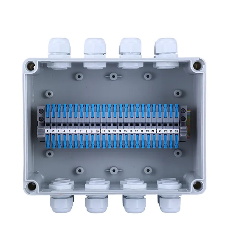 جميع أنواع مخصص علبة نقطة اتصال كهربائية مع Glandsplastic لوحة كهربائية مربع مع محطة كتلة