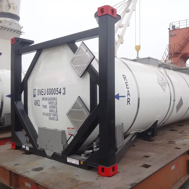 New thép không gỉ 40ft 45.5m3 lng T75 Tank container lng bể chứa