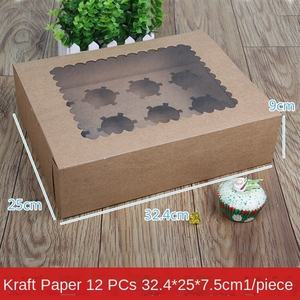 Kualitas Tinggi Karton Putih Bahan 6-12 Lubang Cupcake Kotak dan Kemasan Kraft Kertas Kotak untuk Cupcake - Product Image 6