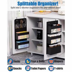 Door-Mounted Storage Rack, 6-Tier Bedroom Storage Rack, Multi-Tier Fabric Storage Rack for Behind Doors, Modular and Detachable - Product Image 4