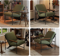Fauteuil de salon confortable de style rétro, fauteuil individuel pour le salon, meubles de maison