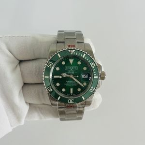 Herren Luxus Sportuhr mit Individuellem LOGO Edelstahl Mechanische Taucheruhr 40mm Automatik Saphirglas Grünes Zifferblatt Chronograph - Product Image 1