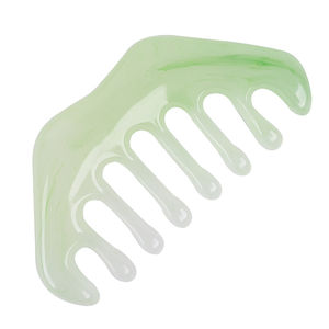 Sisir Rambut Resin Logo Kustom, Alat Pijat Kulit Kepala Gua Sha untuk Terapi Fisik Titik Akupuntur dan Relaksasi Meridian - Product Image 1