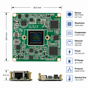 โมดูลกล้อง IP <span class=keywords><strong>HD</strong></span> 5MP กล้องวงจรปิดระบบรักษาความปลอดภัยพร้อมระบบมองกลางคืน ผู้ผลิตตามสั่ง ผลิตต้นแบบรวดเร็ว แผงวงจร PCBA - Product Image 6