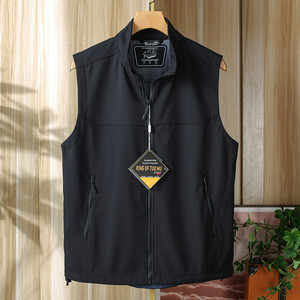 Men's <strong>Thin</strong> Soft Shell Vest Winter Grade Fabric Cold Windproof for Spring Fall Winter Outdoor <strong>Gilet</strong> Solid Pattern - Product Image 4